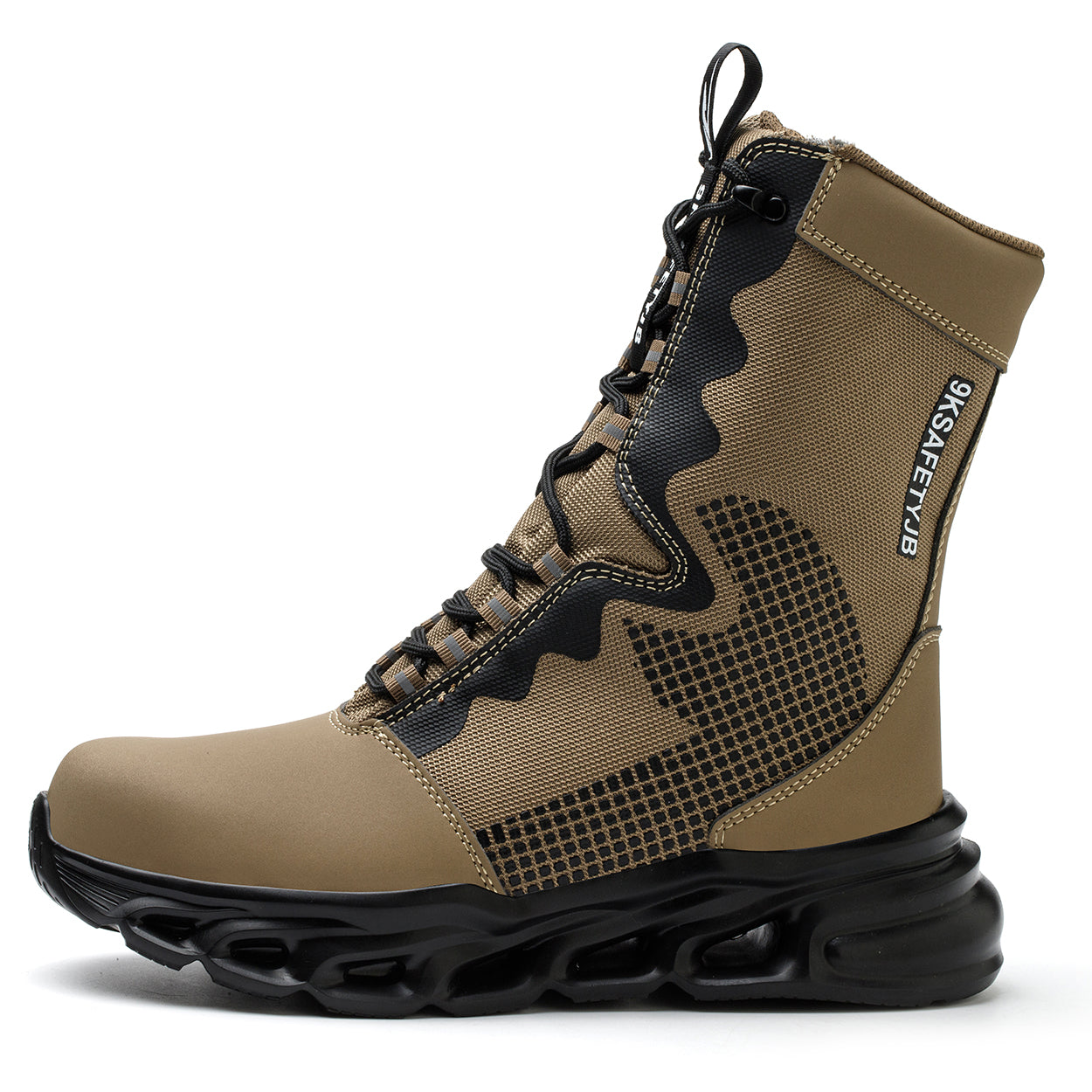 9K Extra High Top Leather Steel Toe Boots 922