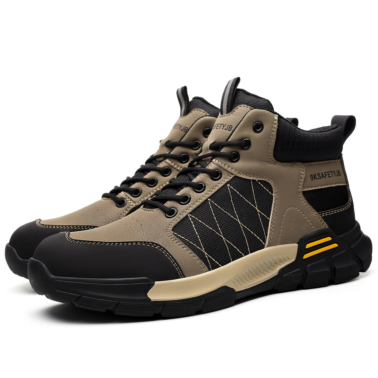 9K Contrast Color Mid Rise Steel Toe Safety Shoes 7917
