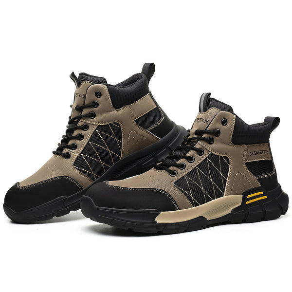 Contrast Color Mid Rise Steel Toe Safety Shoes