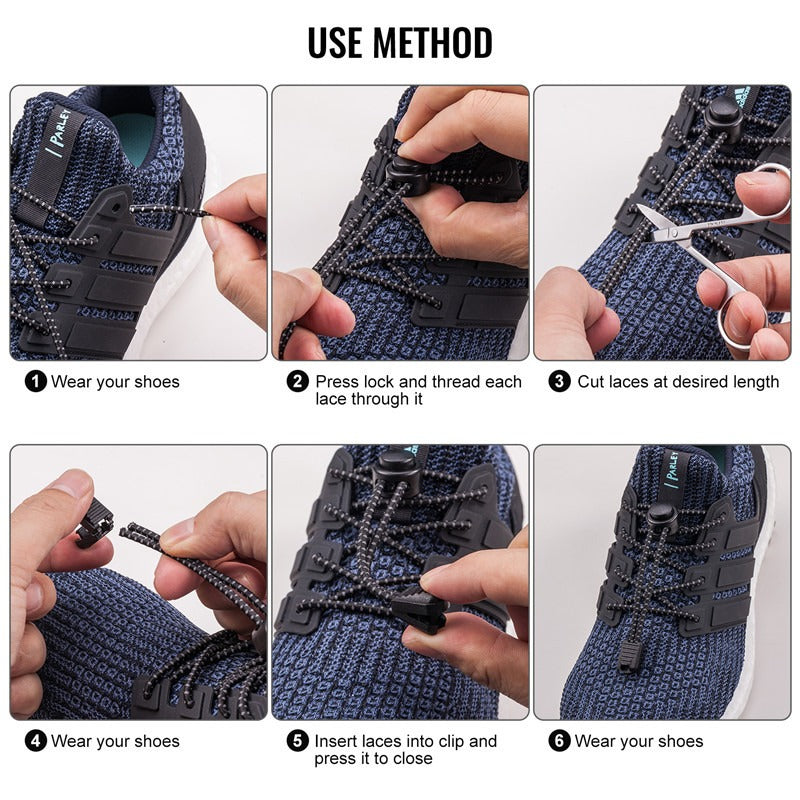 9KSafety Elastic No Tie Shoe Laces Lock Laces