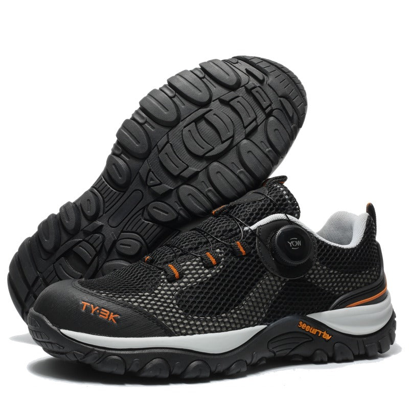 GS8838 Knob Lacing System Steel Toe Summer Breathable Shoes