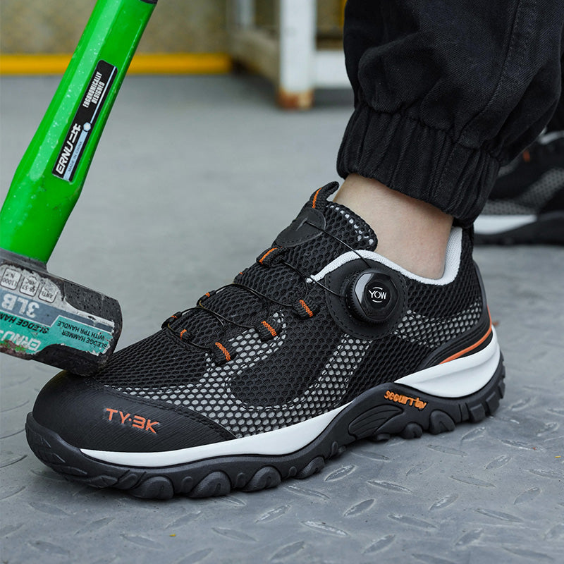 GS8838 Knob Lacing System Steel Toe Summer Breathable Shoes