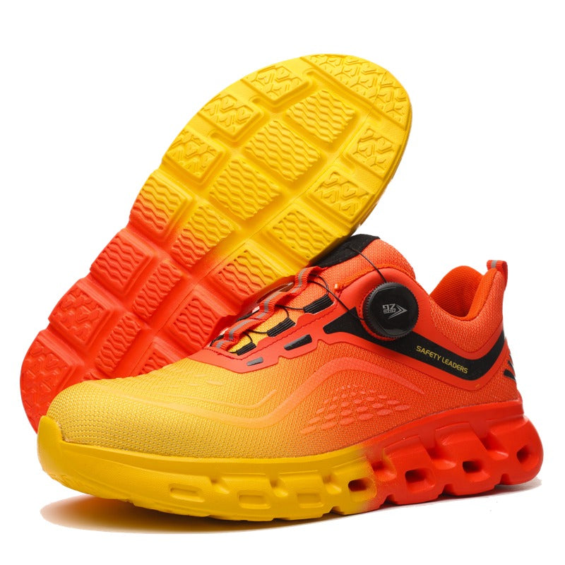 GS8846 Rotating Button No Tie Shoelaces Steel Toe Shoes