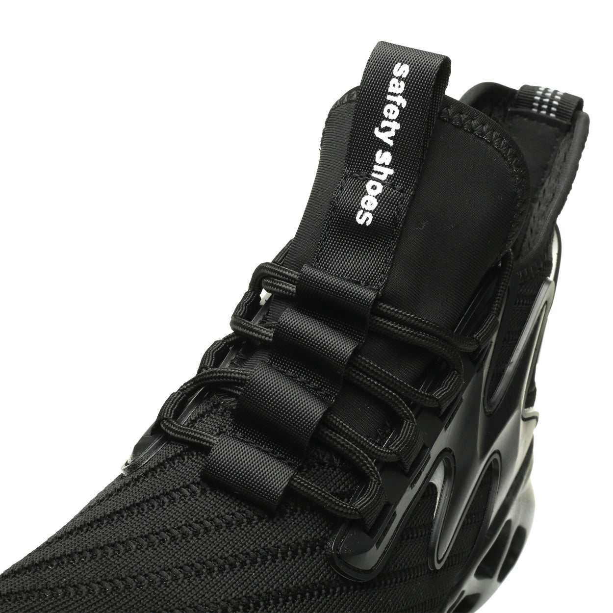 Knitted Steel Toe Safety Sneakers - Breathable Wide-Opening Work Shoes 721