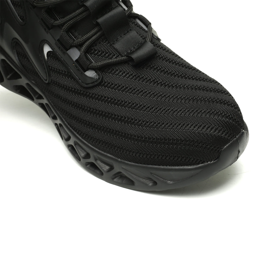 Knitted Steel Toe Safety Sneakers - Breathable Wide-Opening Work Shoes 721