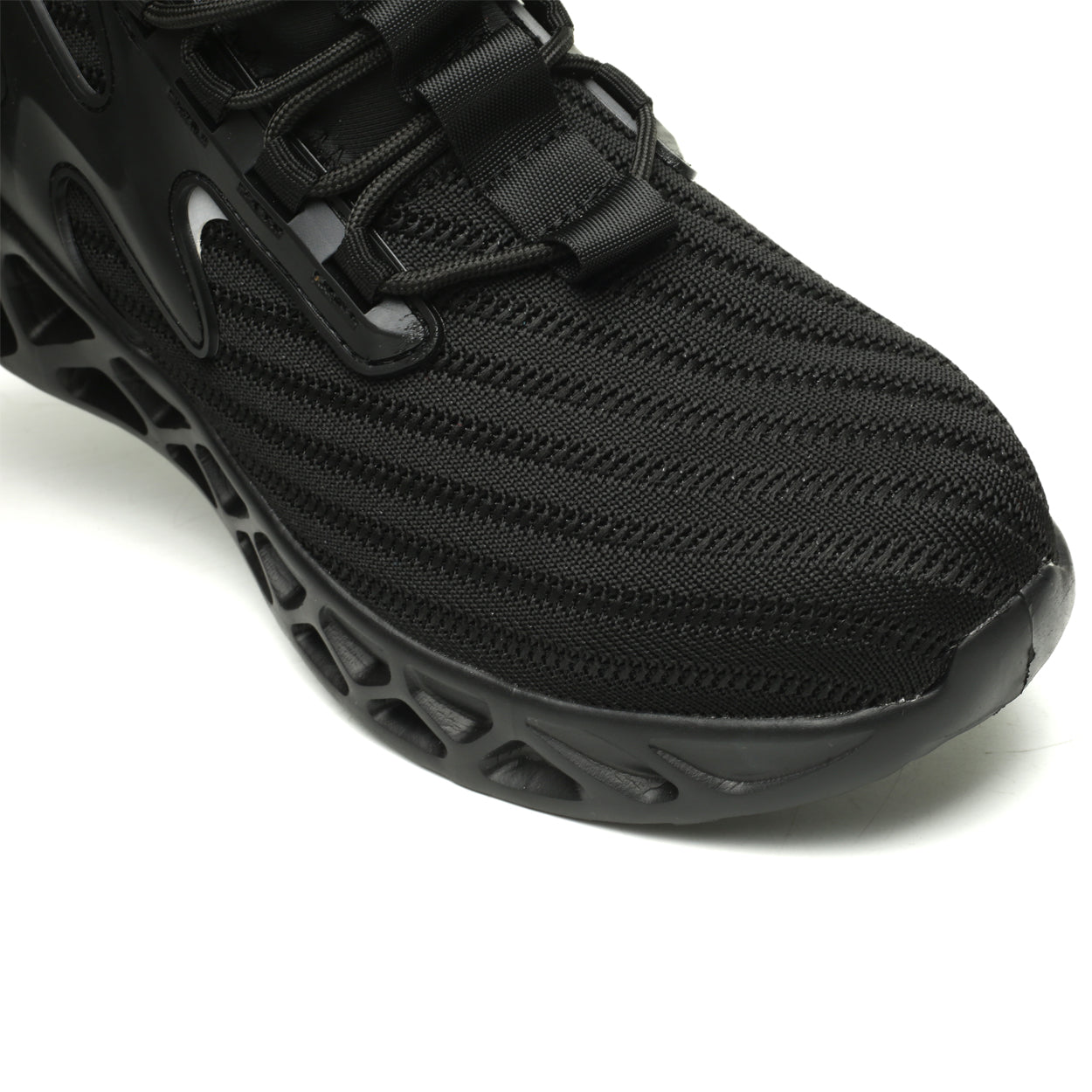 Knitted Steel Toe Safety Sneakers - Breathable Wide-Opening Work Shoes 721