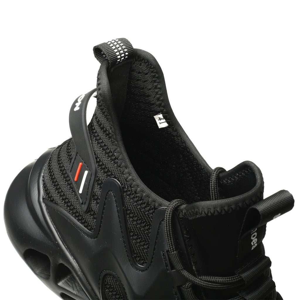 Knitted Steel Toe Safety Sneakers - Breathable Wide-Opening Work Shoes 721