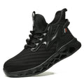 Knitted Steel Toe Safety Sneakers - Breathable Wide-Opening Work Shoes 721